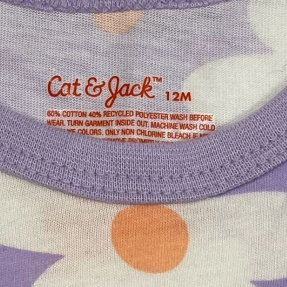 3/$15 Cat & Jack – Girls’ Purple 12 Mnth Sleeveless Flower Tank Top - Picture 3 of 4